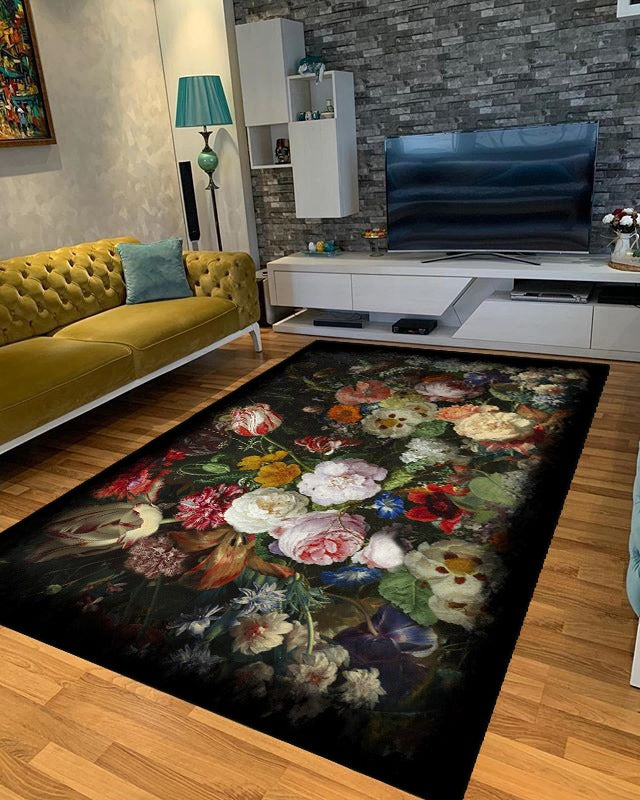 BAHÇE - Kaymaz Deri Taban Makinede Yıkanabilir Salon Oturma Odası Mutfak Halısı