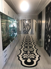 BERİL - Kaymaz Deri Taban Makinede Yıkanabilir Salon Oturma Odası Mutfak Halısı