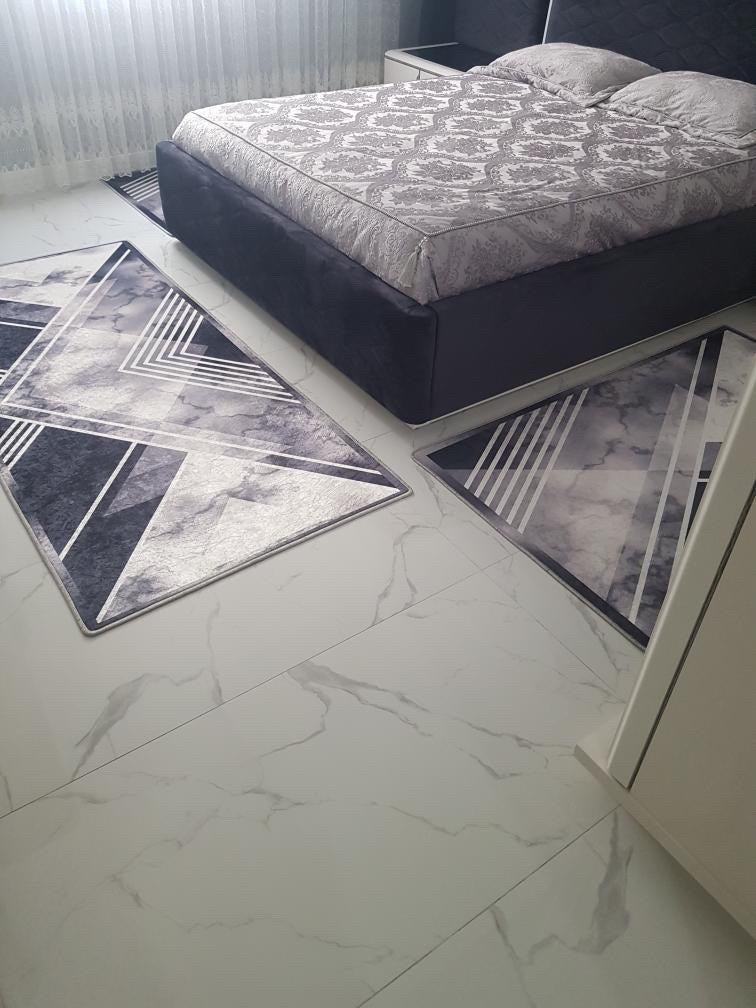 BOLERO - Kaymaz Deri Taban Makinede Yıkanabilir Salon Oturma Odası Mutfak Halısı