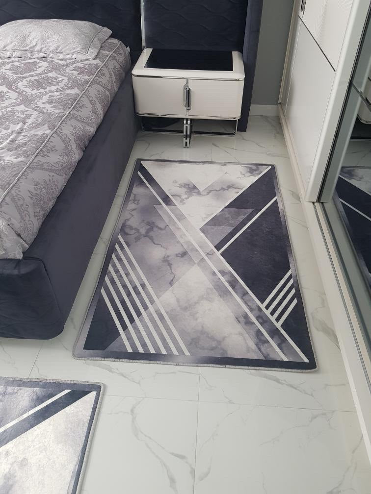 BOLERO - Kaymaz Deri Taban Makinede Yıkanabilir Salon Oturma Odası Mutfak Halısı