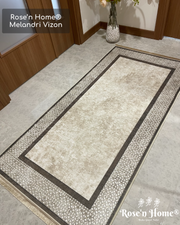 MELANDRİ VİZON - Kaymaz Deri Taban Makinede Yıkanabilir Salon Oturma Odası Mutfak Halısı
