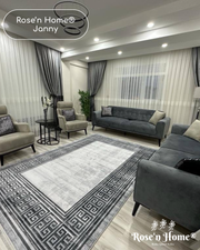 JANNY - Kaymaz Deri Taban Makinede Yıkanabilir Salon Oturma Odası Mutfak Halısı