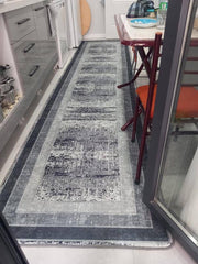 BENAY - Kaymaz Deri Taban Makinede Yıkanabilir Salon Oturma Odası Mutfak Halısı