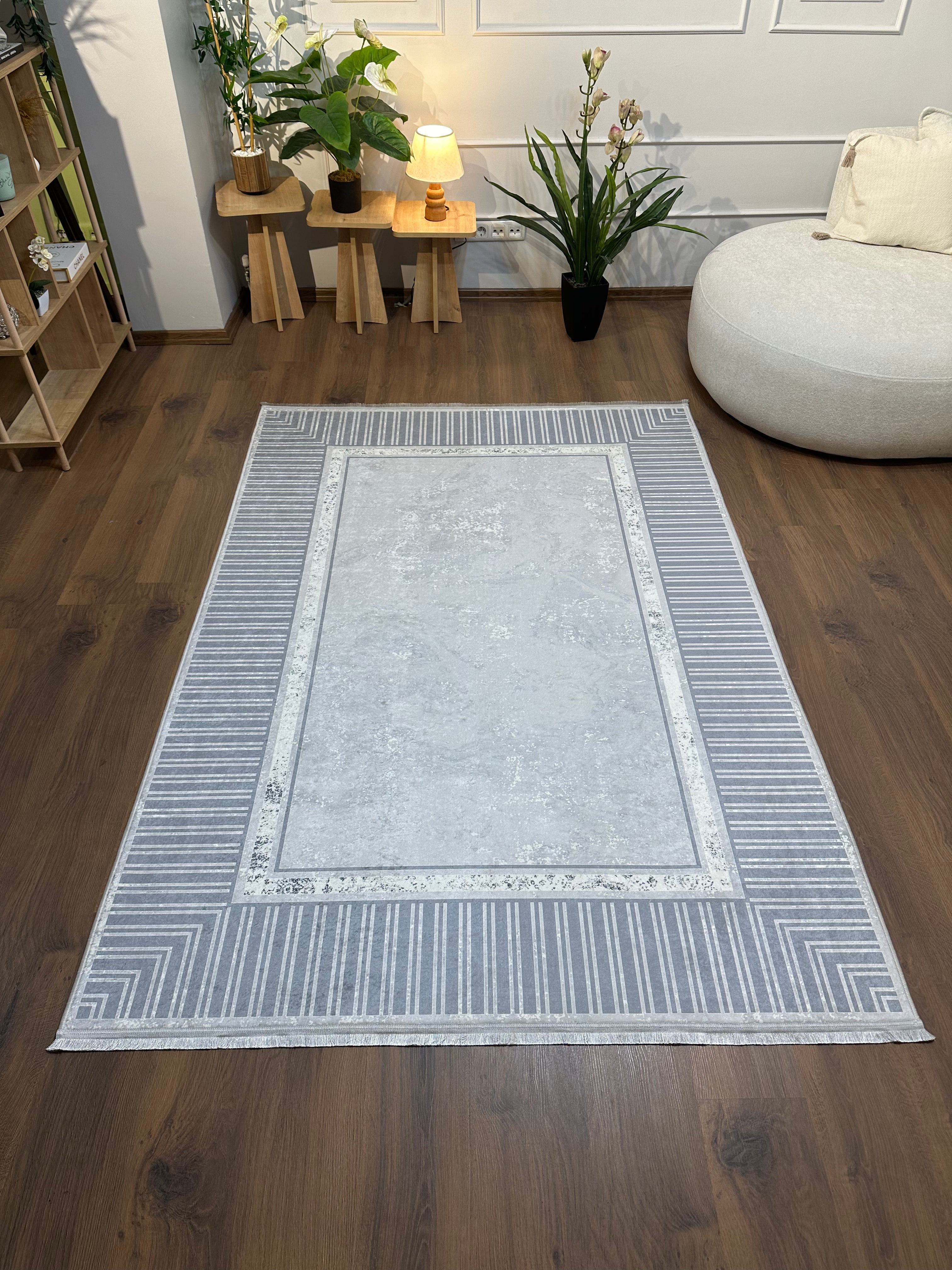IRMAK - Kaymaz Deri Taban Makinede Yıkanabilir Salon Oturma Odası Mutfak Halısı