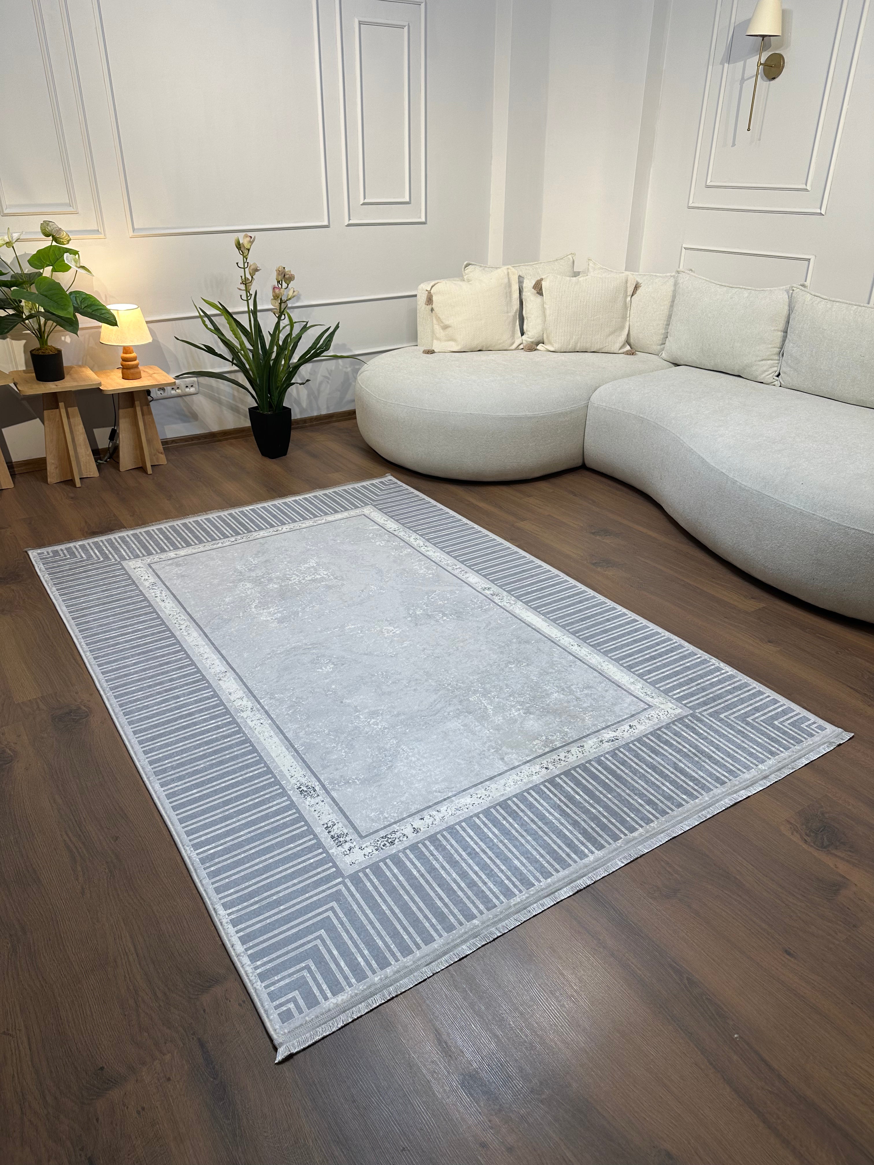 IRMAK - Kaymaz Deri Taban Makinede Yıkanabilir Salon Oturma Odası Mutfak Halısı