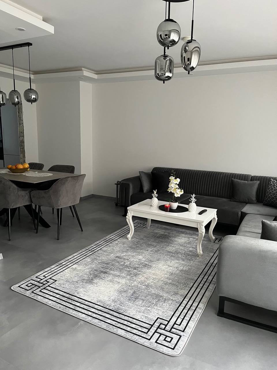 ZÜHRE ANTİK SOFT - Kaymaz Deri Taban Makinede Yıkanabilir Salon Oturma Odası Mutfak Halısı