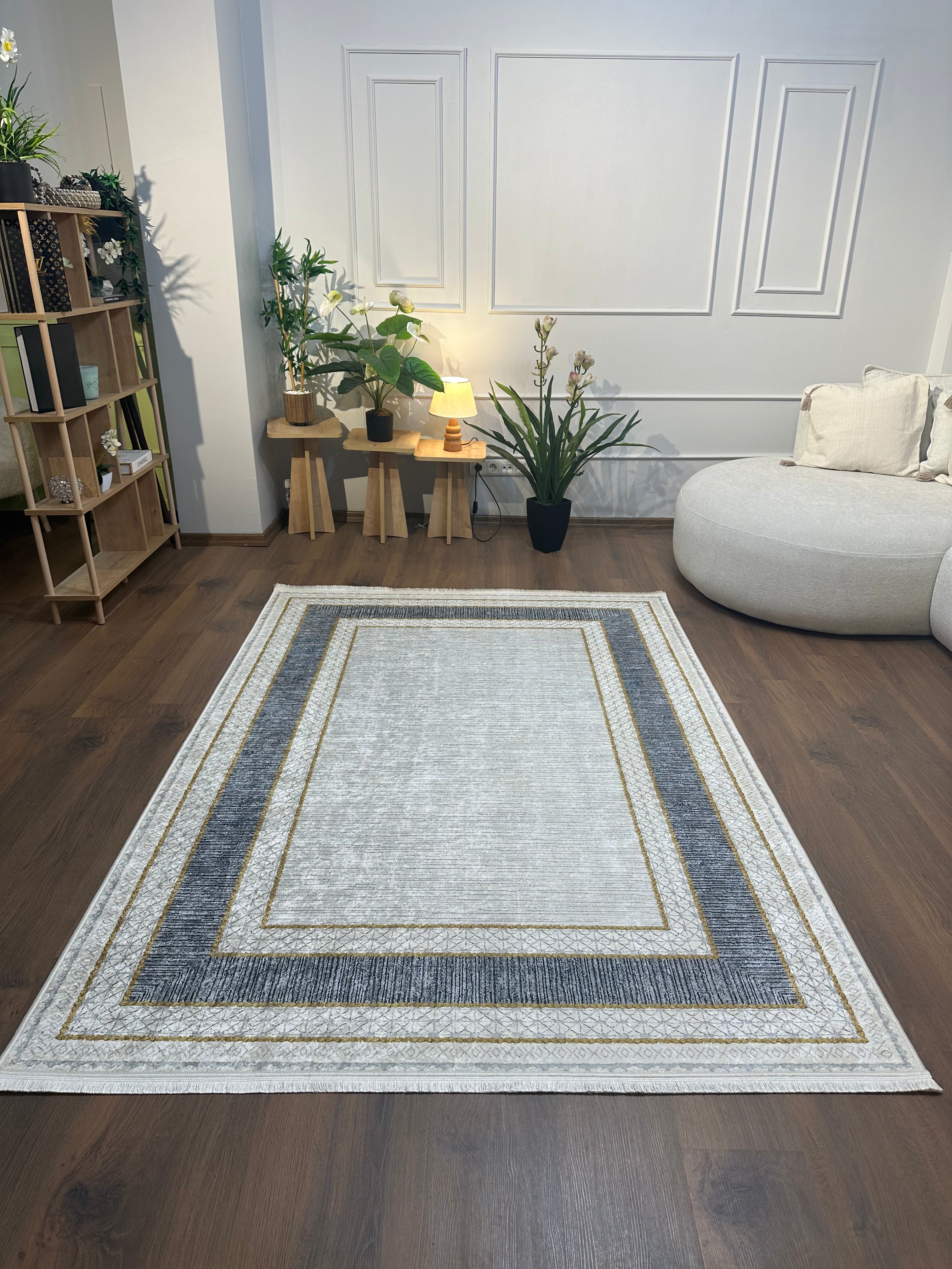 TORREN - Kaymaz Deri Taban Makinede Yıkanabilir Salon Oturma Odası Mutfak Halısı