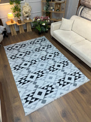 SANTO - Kaymaz Deri Taban Makinede Yıkanabilir Salon Oturma Odası Mutfak Halısı
