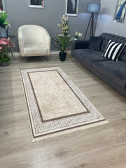 R-OLİVİA - Kaymaz Deri Taban Makinede Yıkanabilir Salon Oturma Odası Mutfak Halısı