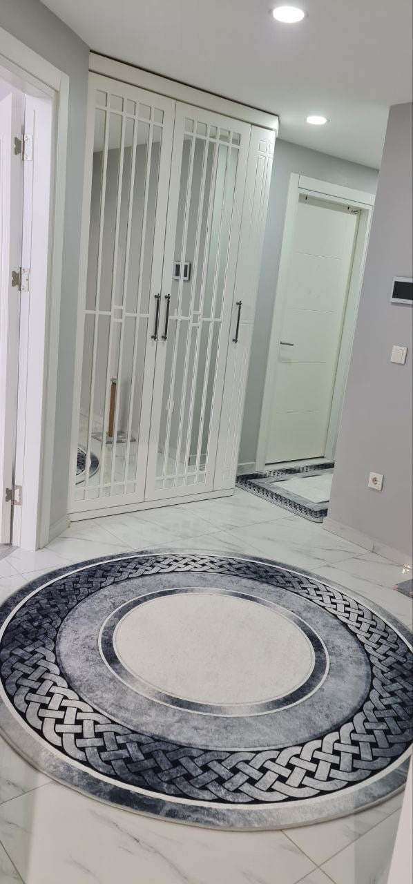 SİNATRA GÜMÜŞ - Kaymaz Deri Taban Makinede Yıkanabilir Salon Oturma Odası Mutfak Halısı