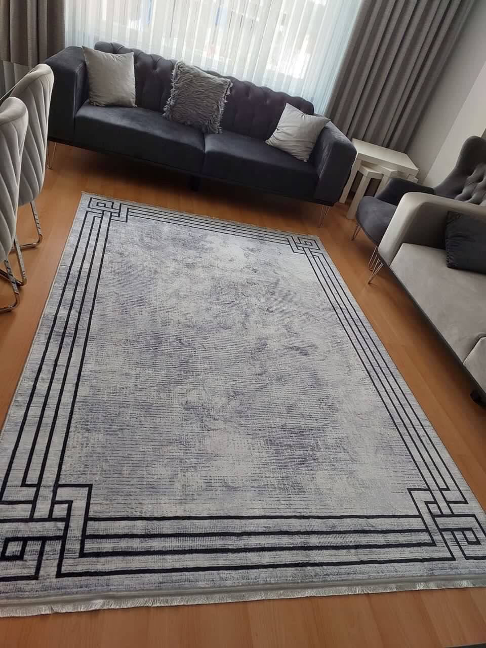 ZÜHRE ANTİK SOFT - Kaymaz Deri Taban Makinede Yıkanabilir Salon Oturma Odası Mutfak Halısı