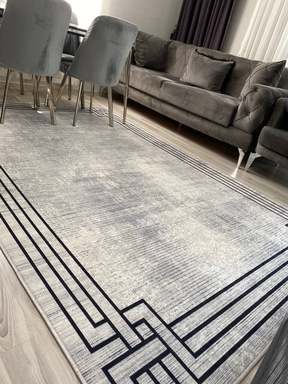 ZÜHRE ANTİK SOFT - Kaymaz Deri Taban Makinede Yıkanabilir Salon Oturma Odası Mutfak Halısı