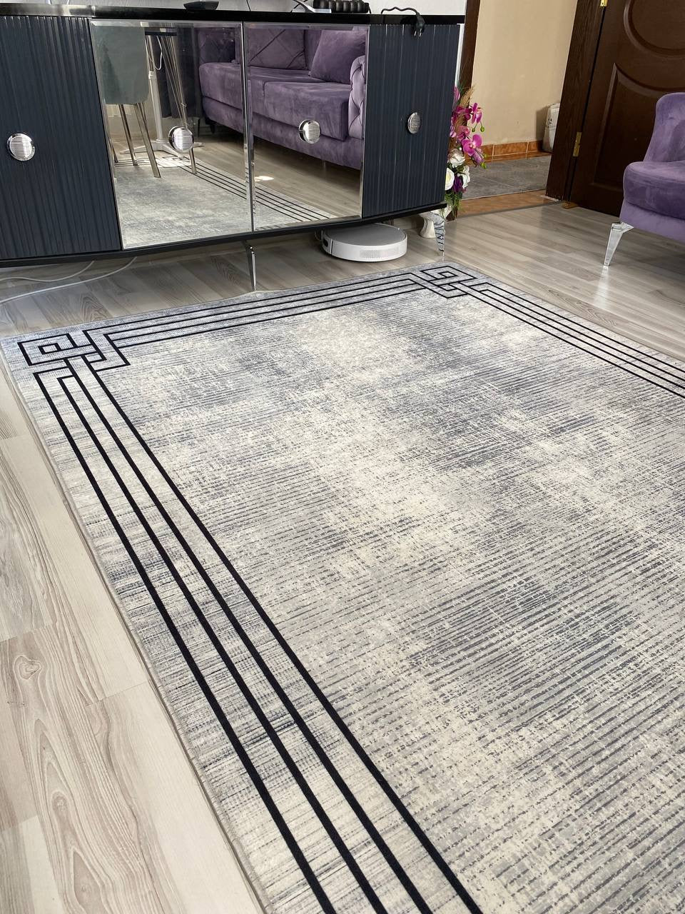 ZÜHRE ANTİK SOFT - Kaymaz Deri Taban Makinede Yıkanabilir Salon Oturma Odası Mutfak Halısı