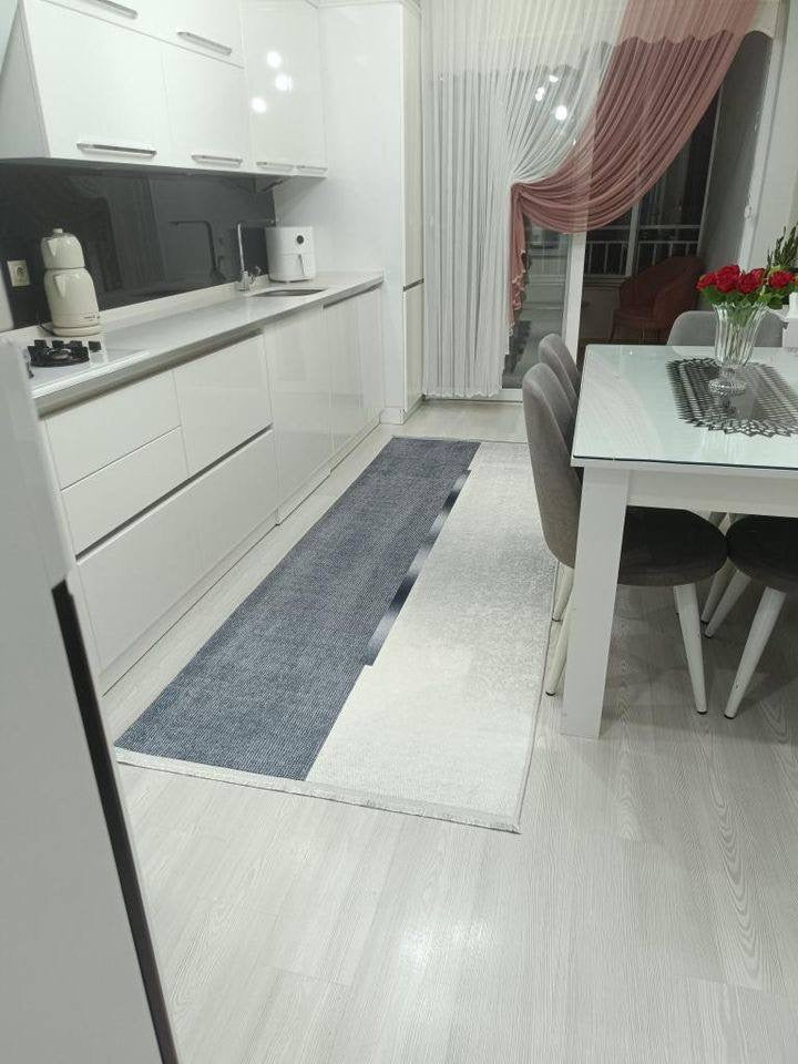 SİNDA-1 - Kaymaz Deri Taban Makinede Yıkanabilir Salon Oturma Odası Mutfak Halısı