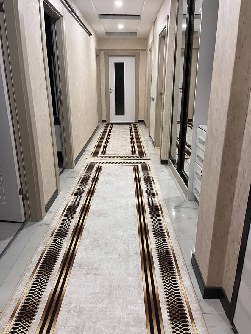 TORONTO - Kaymaz Deri Taban Makinede Yıkanabilir Salon Oturma Odası Mutfak Halısı