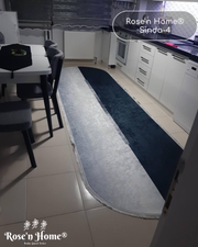 SİNDA-4 - Kaymaz Deri Taban Makinede Yıkanabilir Salon Oturma Odası Mutfak Halısı
