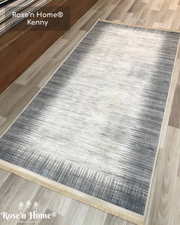 KENNY - Kaymaz Deri Taban Makinede Yıkanabilir Salon Oturma Odası Mutfak Halısı