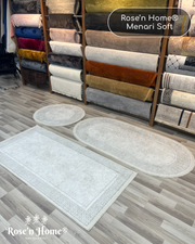 MENARİ SOFT - Kaymaz Deri Taban Makinede Yıkanabilir Salon Oturma Odası Mutfak Halısı
