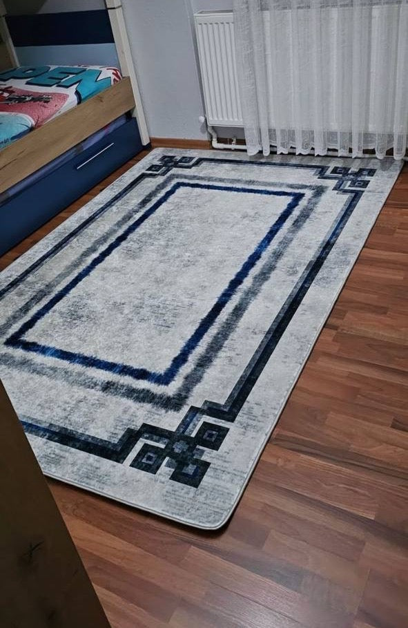 TULİPA - Kaymaz Deri Taban Makinede Yıkanabilir Salon Oturma Odası Mutfak Halısı