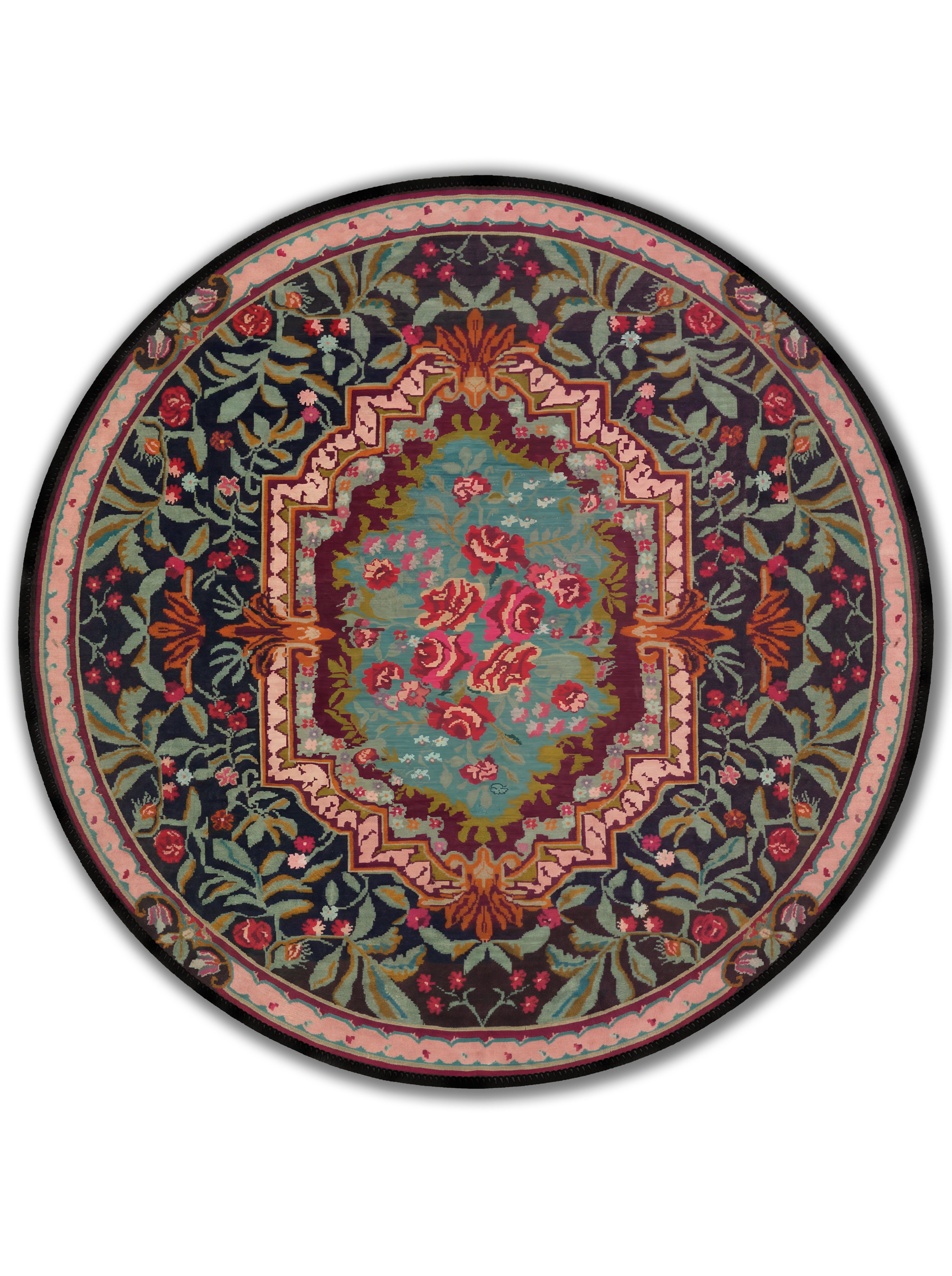 yıkanabilir kaymaz taban şönil dokuma halı 140x200 siyah; renkli