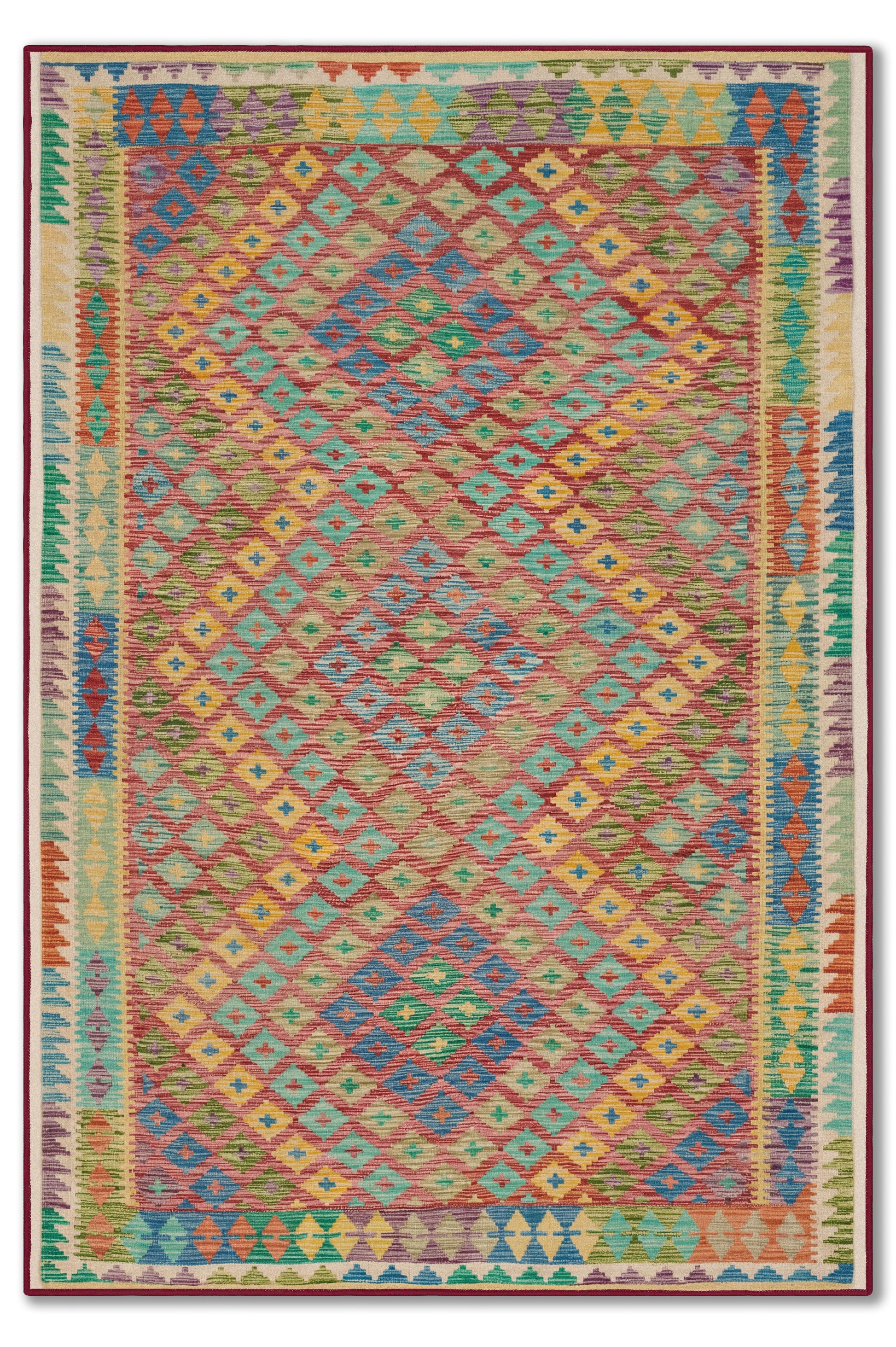 yıkanabilir kaymaz taban şönil dokuma halı 80x150 renkli