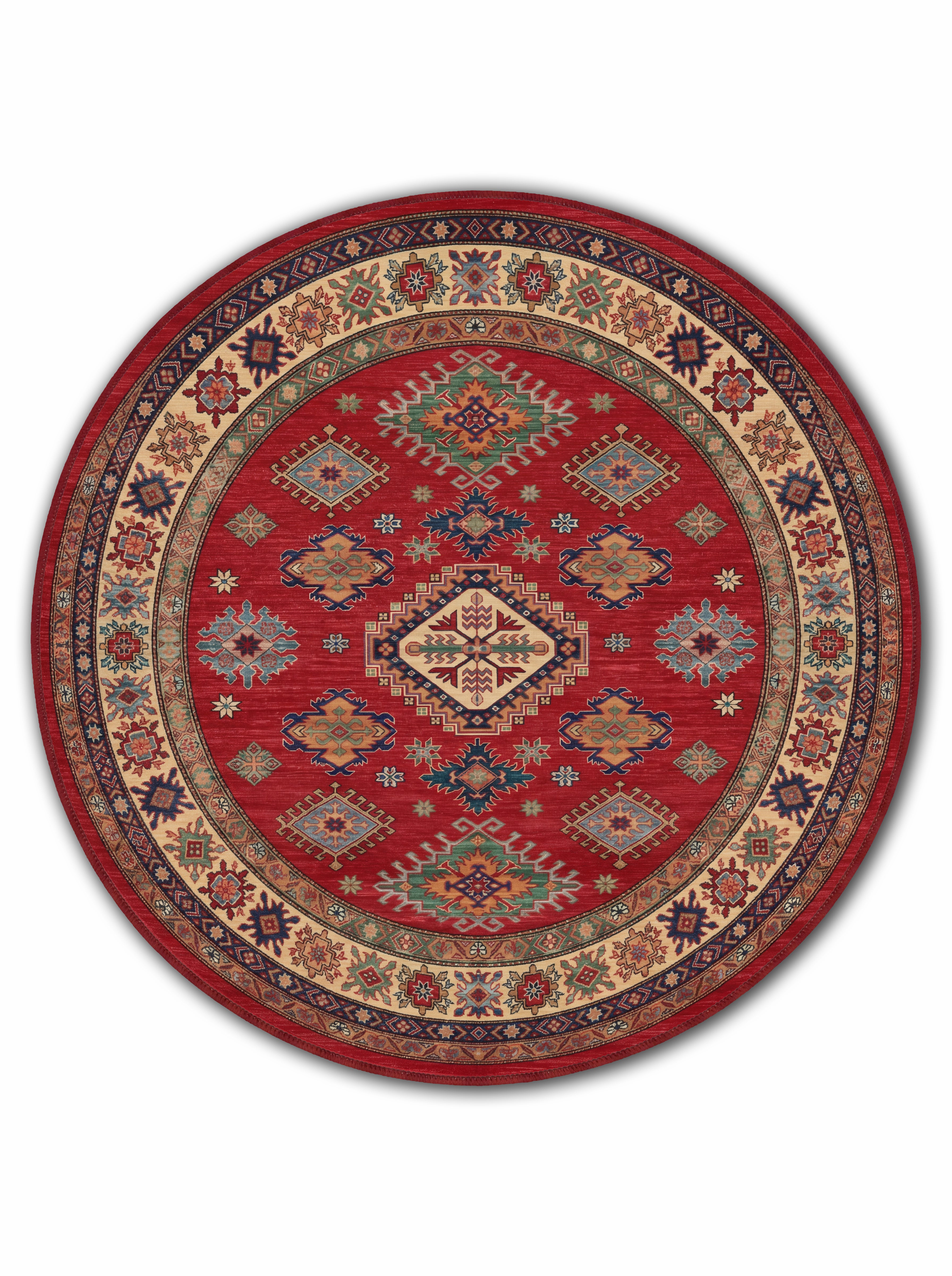 yıkanabilir kaymaz taban şönil dokuma halı 140x200 kirmizi; renkli