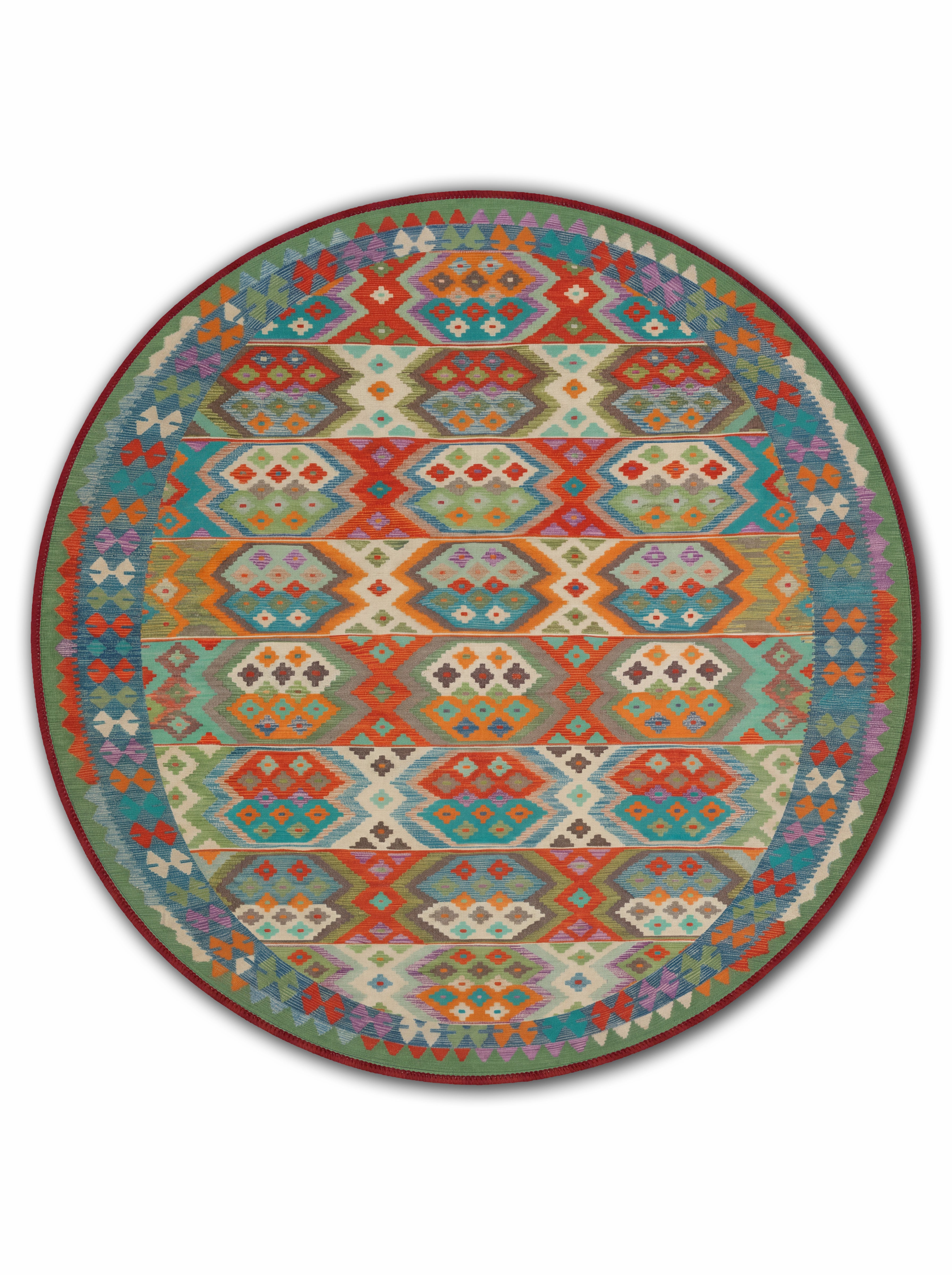 yıkanabilir kaymaz taban şönil dokuma halı 140x200 renkli