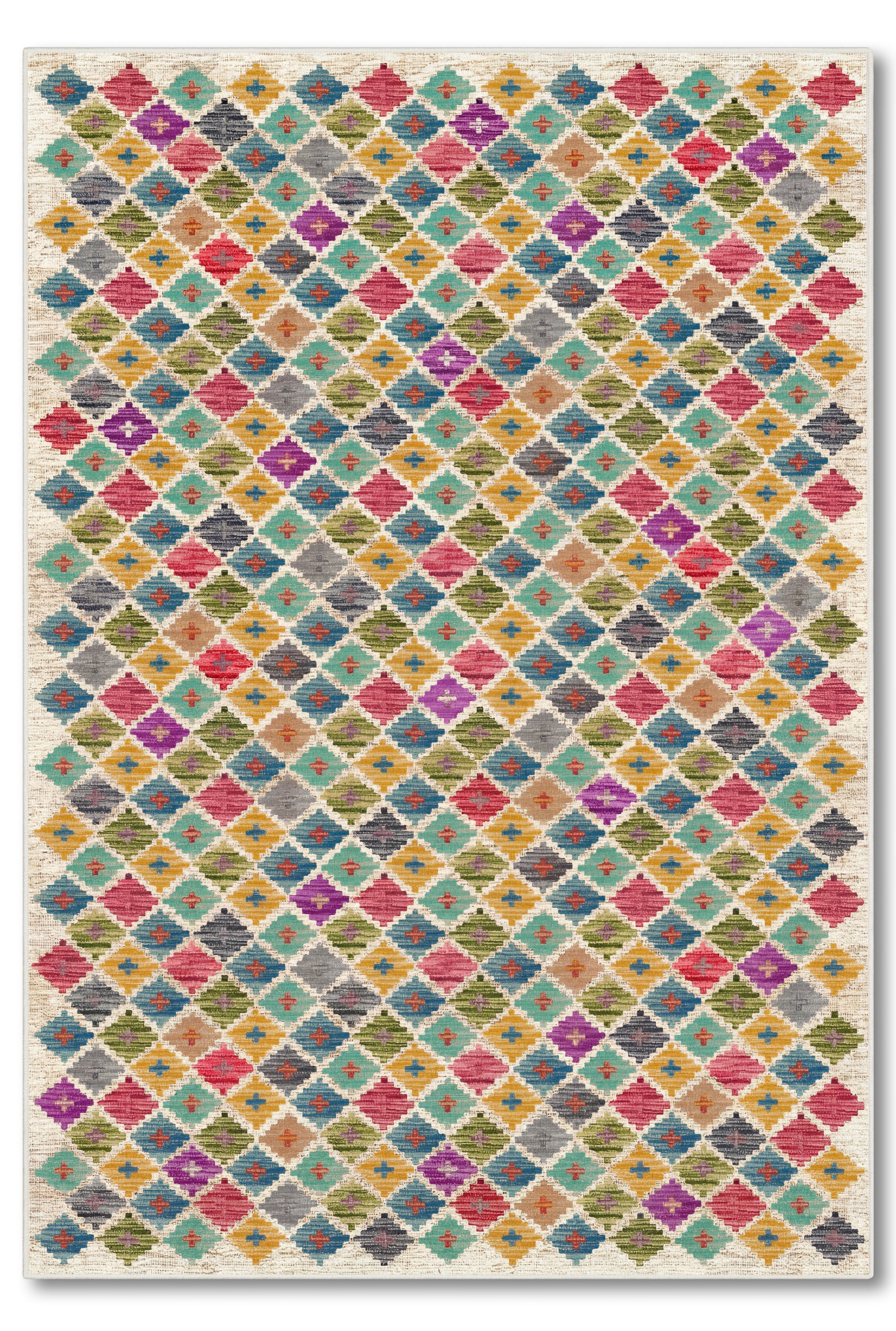 yıkanabilir kaymaz taban şönil dokuma halı 80x150 renkli