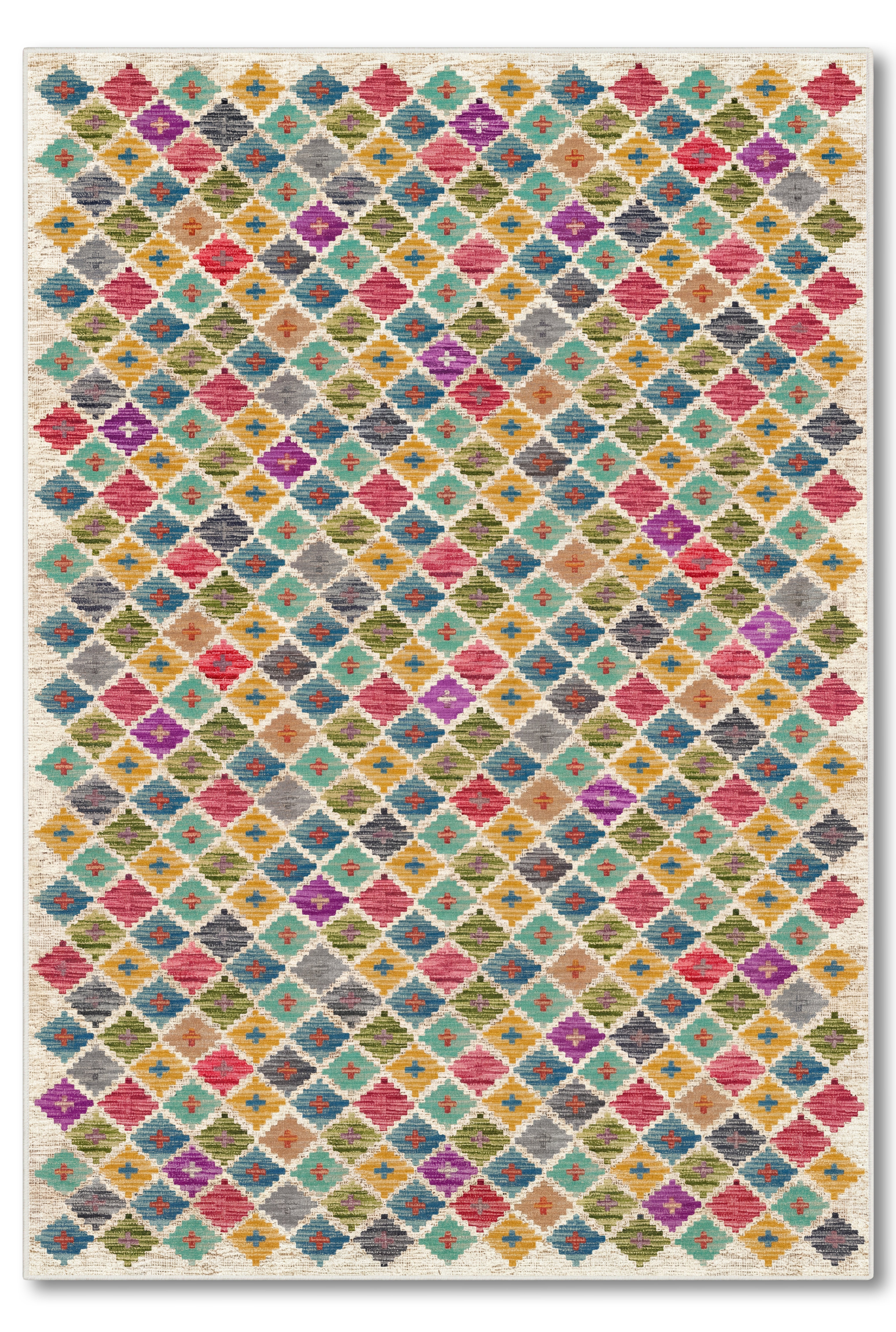 yıkanabilir kaymaz taban şönil dokuma halı 80x150 renkli