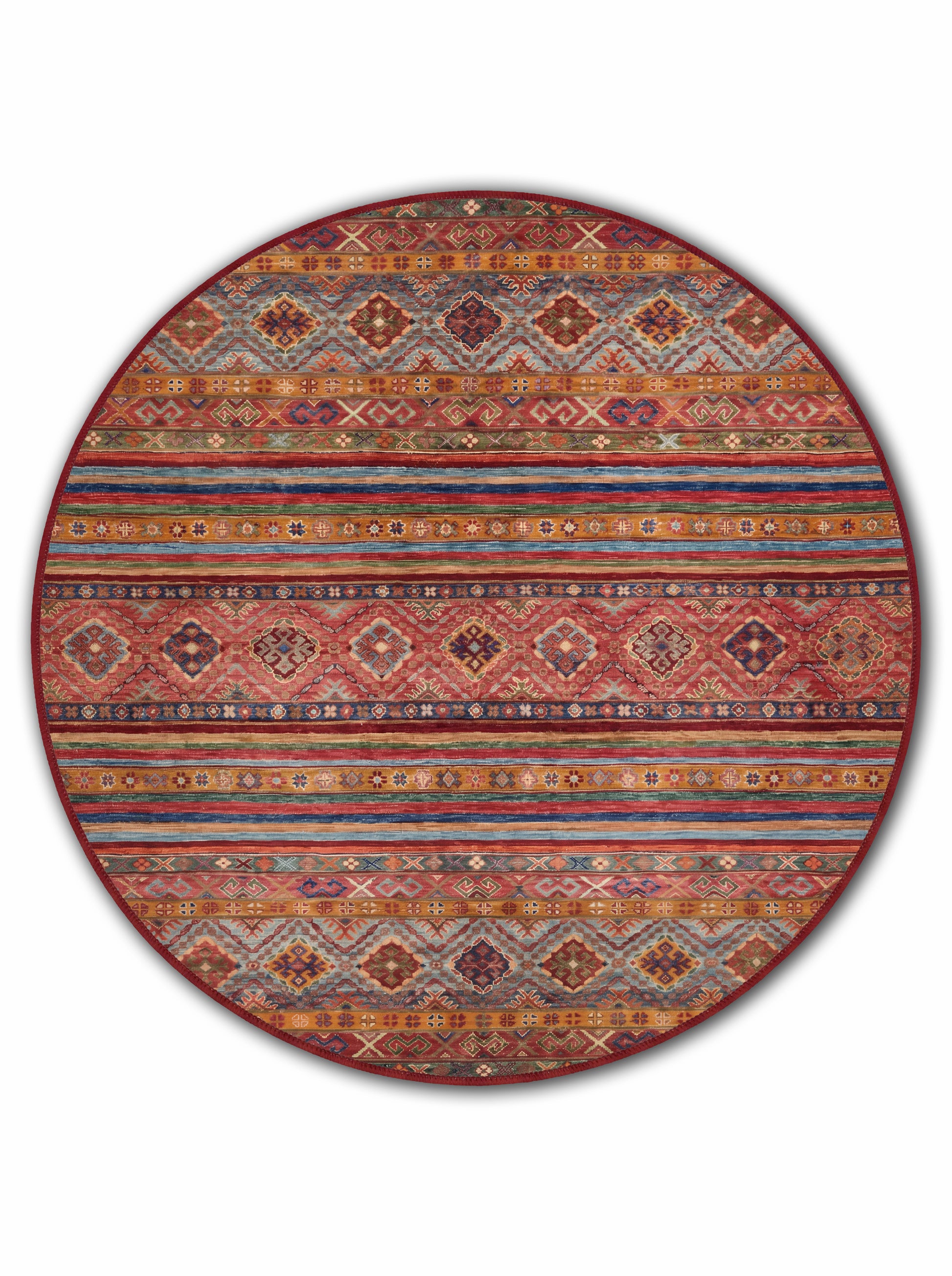 yıkanabilir kaymaz taban şönil dokuma halı 140x200 kirmizi; turuncu; renkli