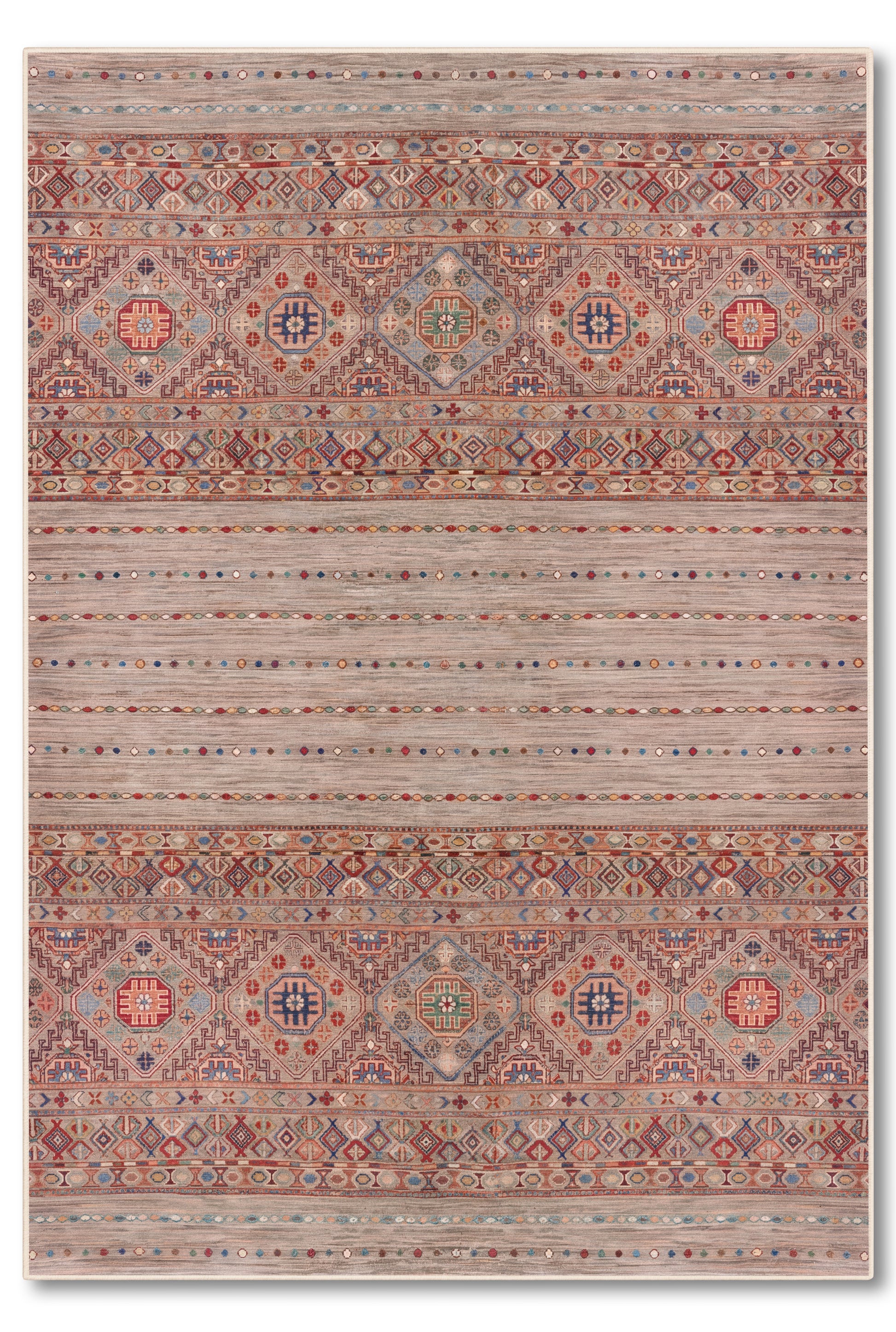 yıkanabilir kaymaz taban şönil dokuma halı 80x150 kahverengi; renkli