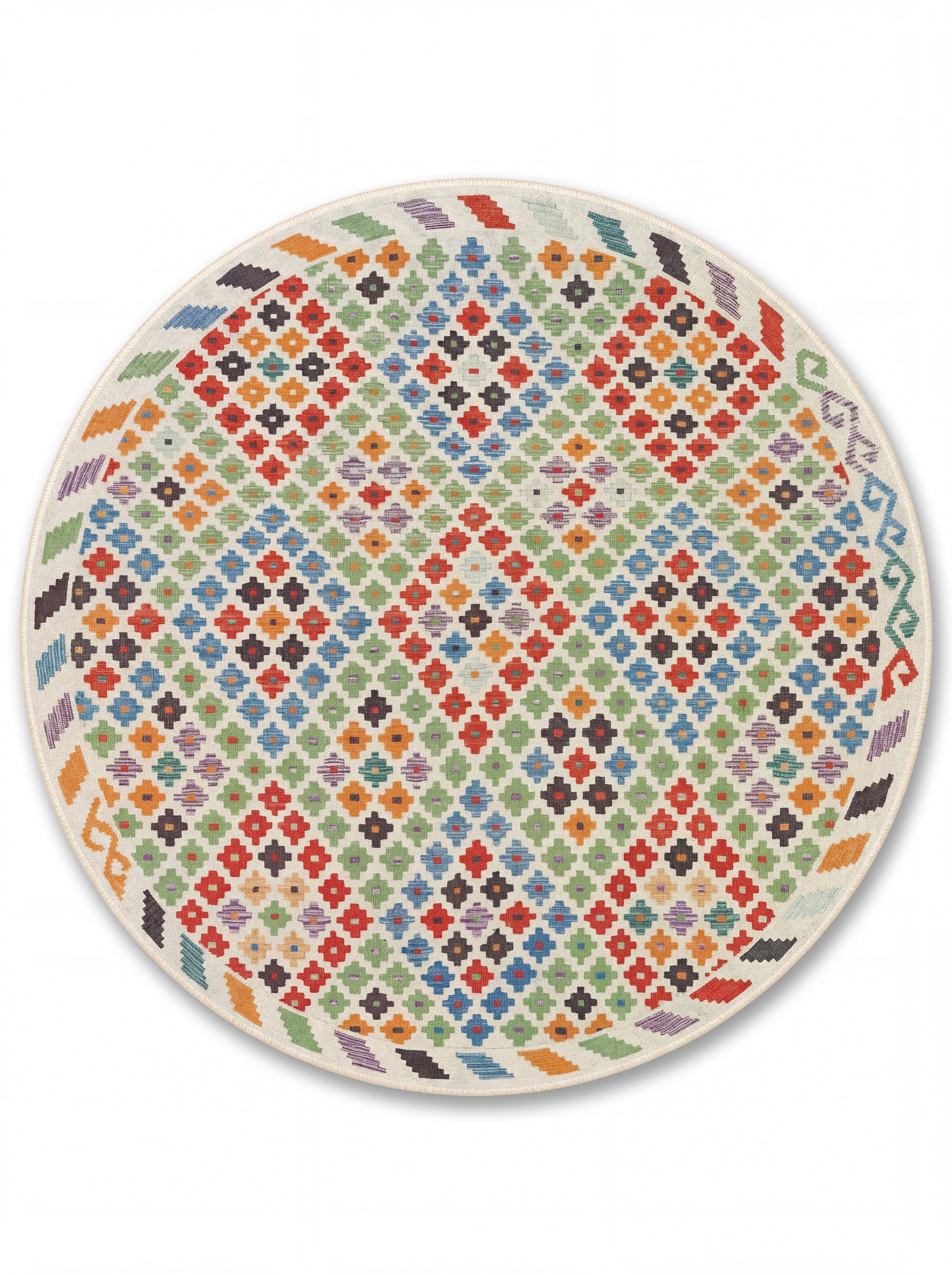 yıkanabilir kaymaz taban şönil dokuma halı 140x200 renkli