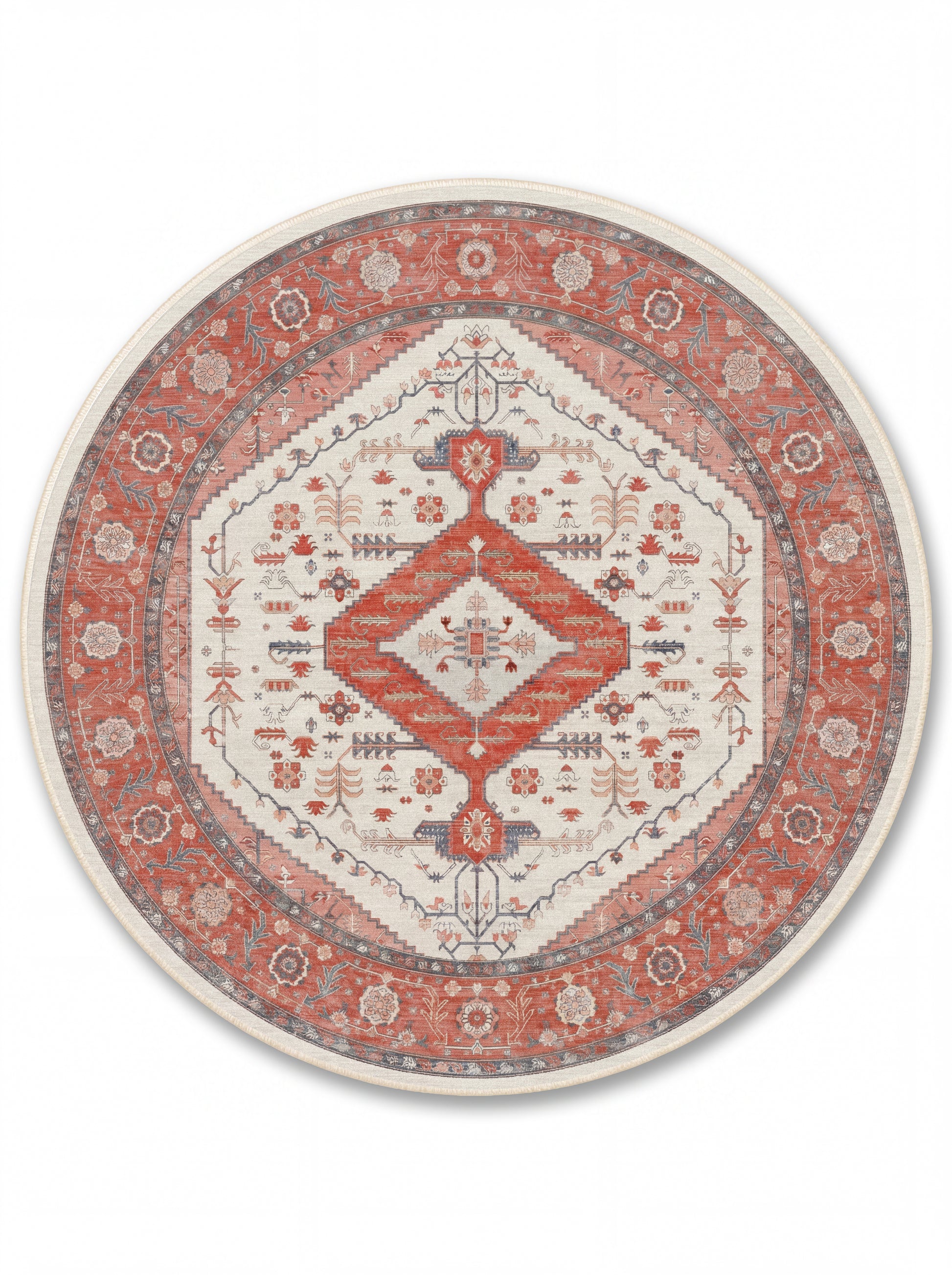 yıkanabilir kaymaz taban şönil dokuma halı 140x200 kirmizi; gul-kurusu