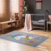 CUTE HORSE - Kaymaz Deri Taban Makinede Yıkanabilir Salon Oturma Odası Mutfak Halısı