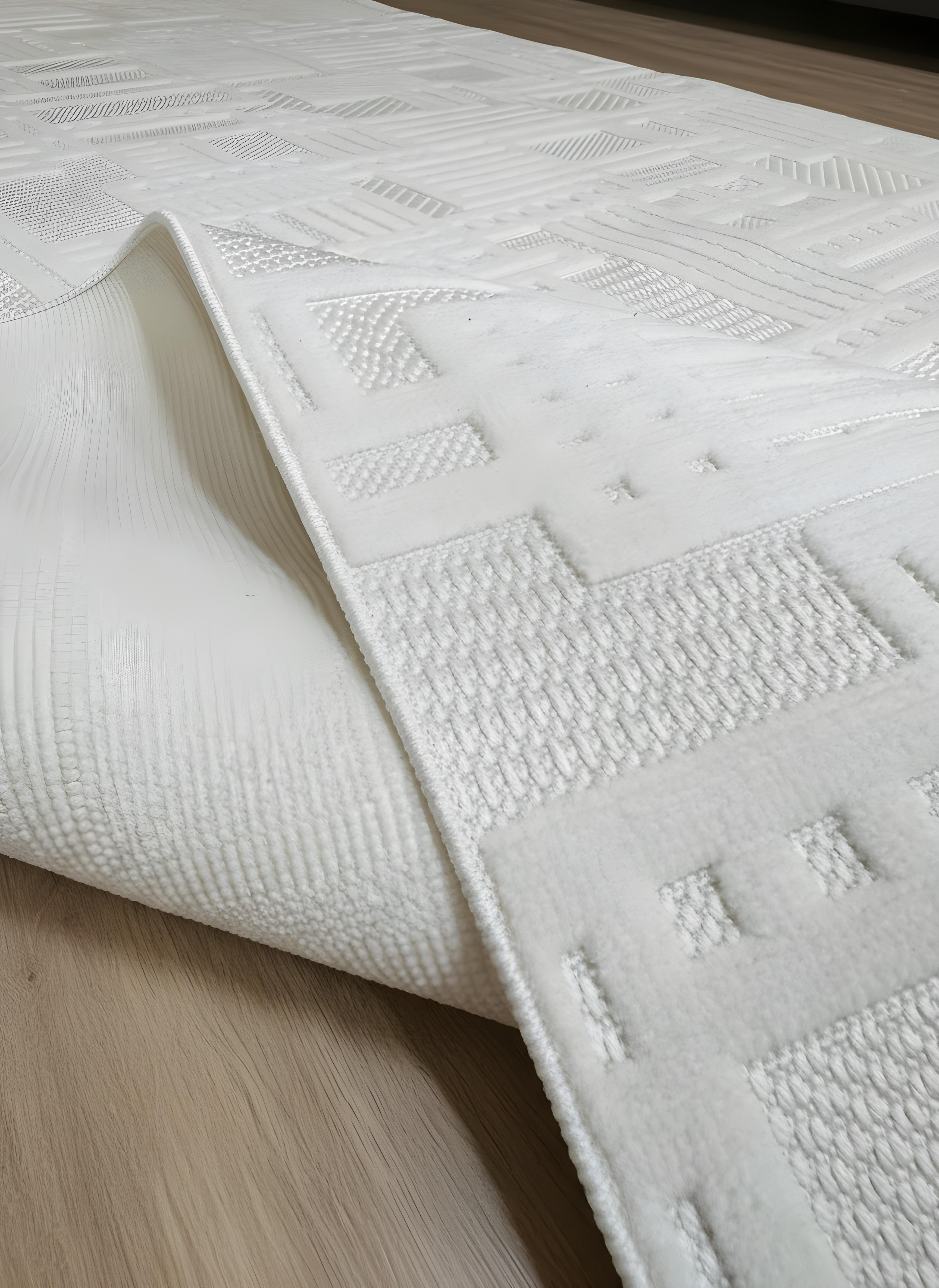 MYRA 448 Krem Geometrik Desenli Modern Salon Mutfak Koridor Balkon Halısı