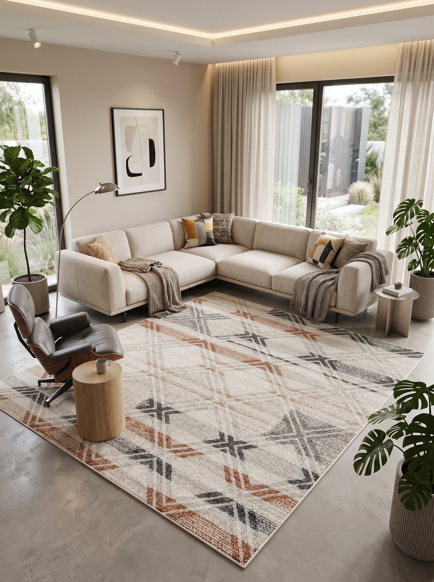 yıkanabilir kaymaz taban şönil dokuma halı 80x200 gri; kahverengi