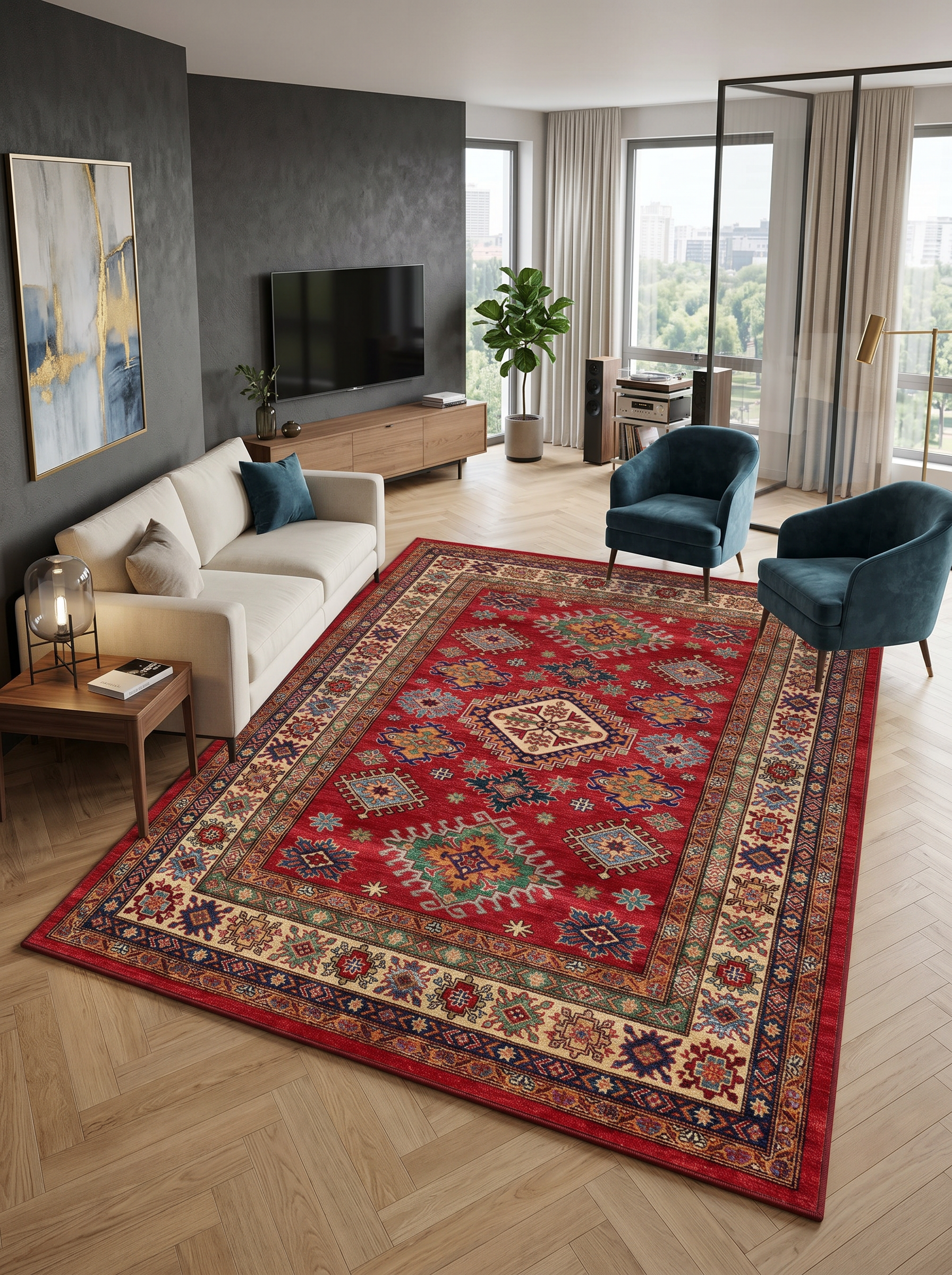 yıkanabilir kaymaz taban şönil dokuma halı 80x200 kirmizi; renkli