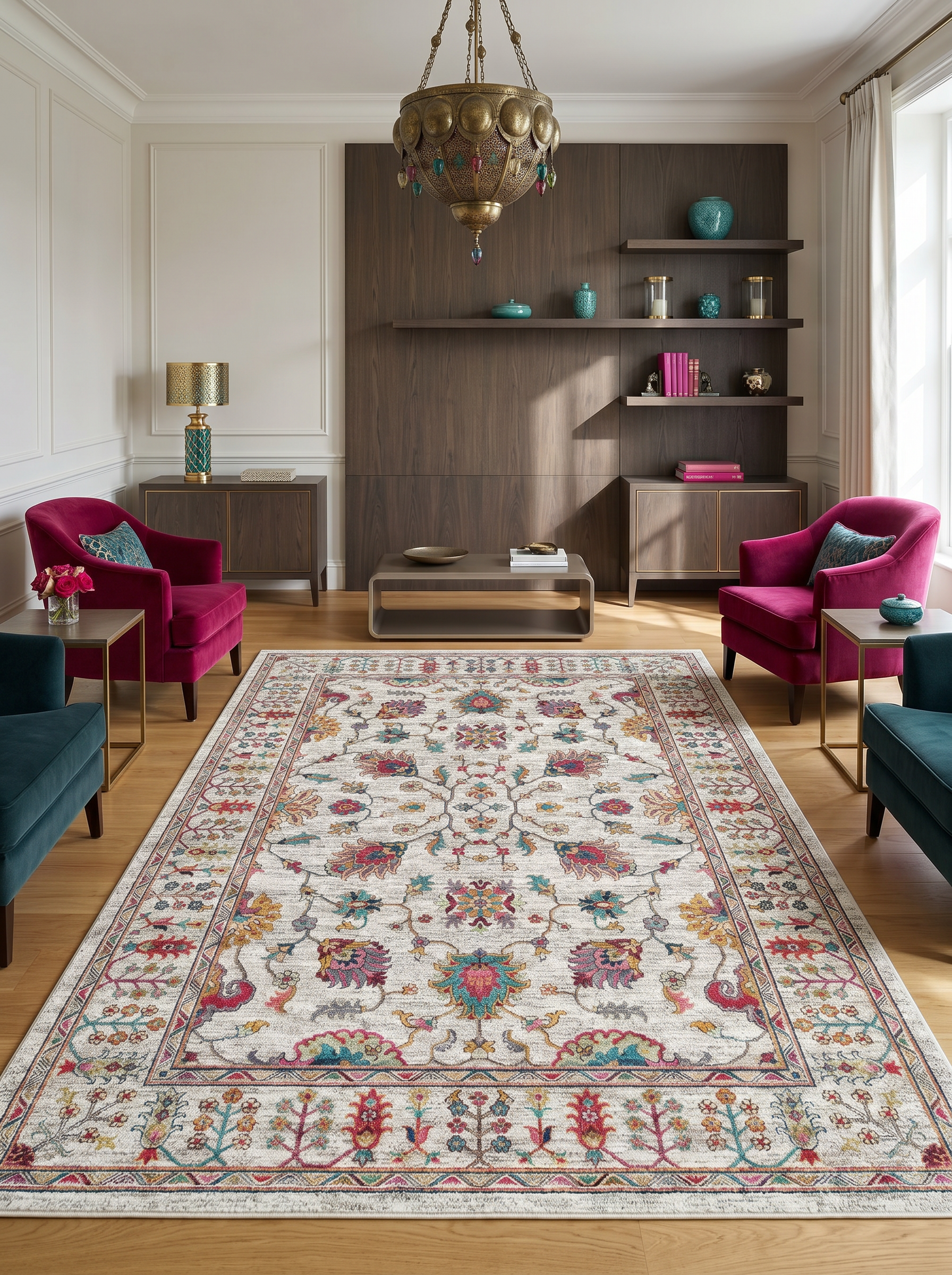 yıkanabilir kaymaz taban şönil dokuma halı 200x250 (5 m²) gri; renkli