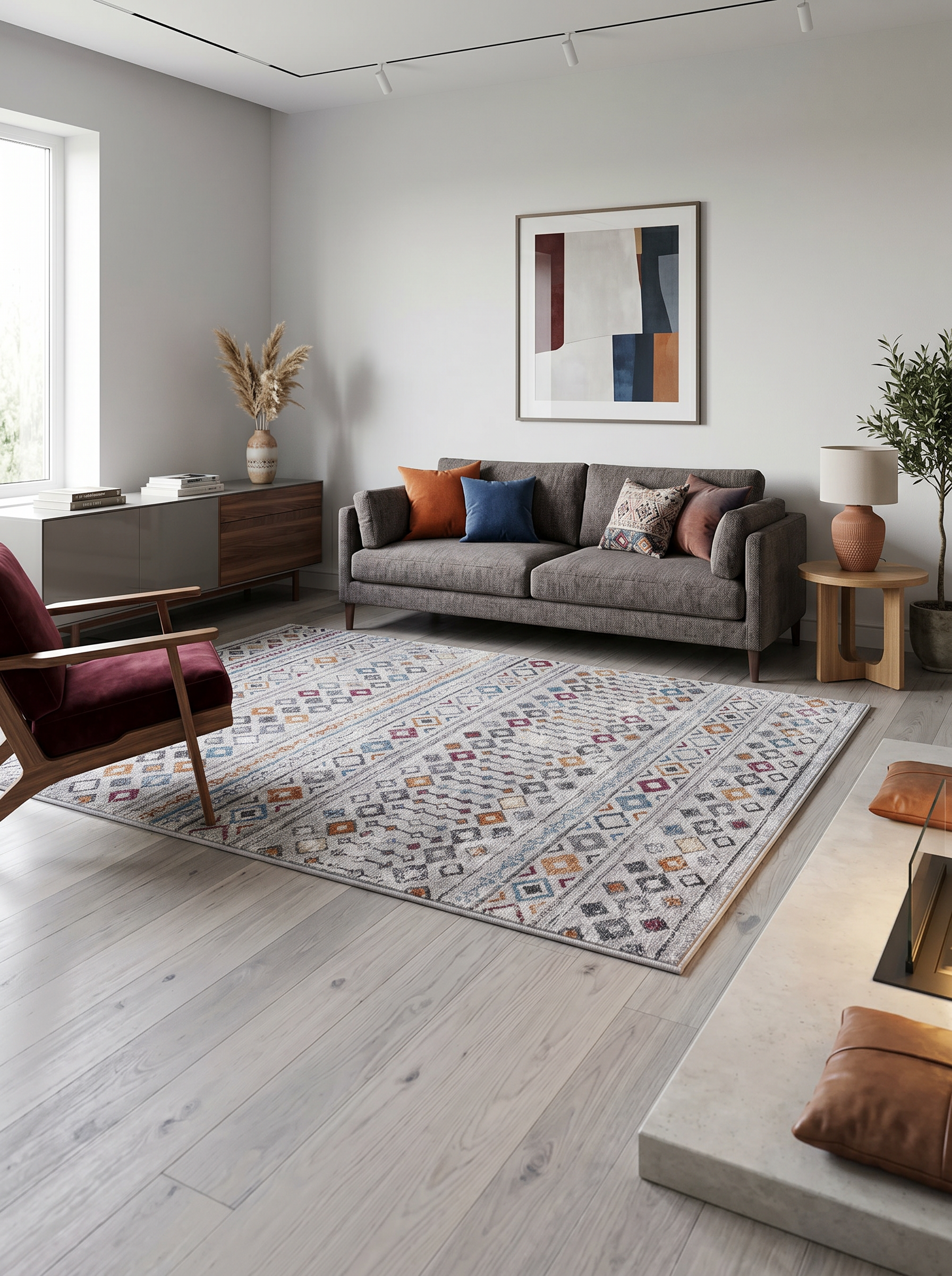 Arte VN125 Vinatge Desenli Renkli Dekoratif Salon Mutfak Koridor Halısı