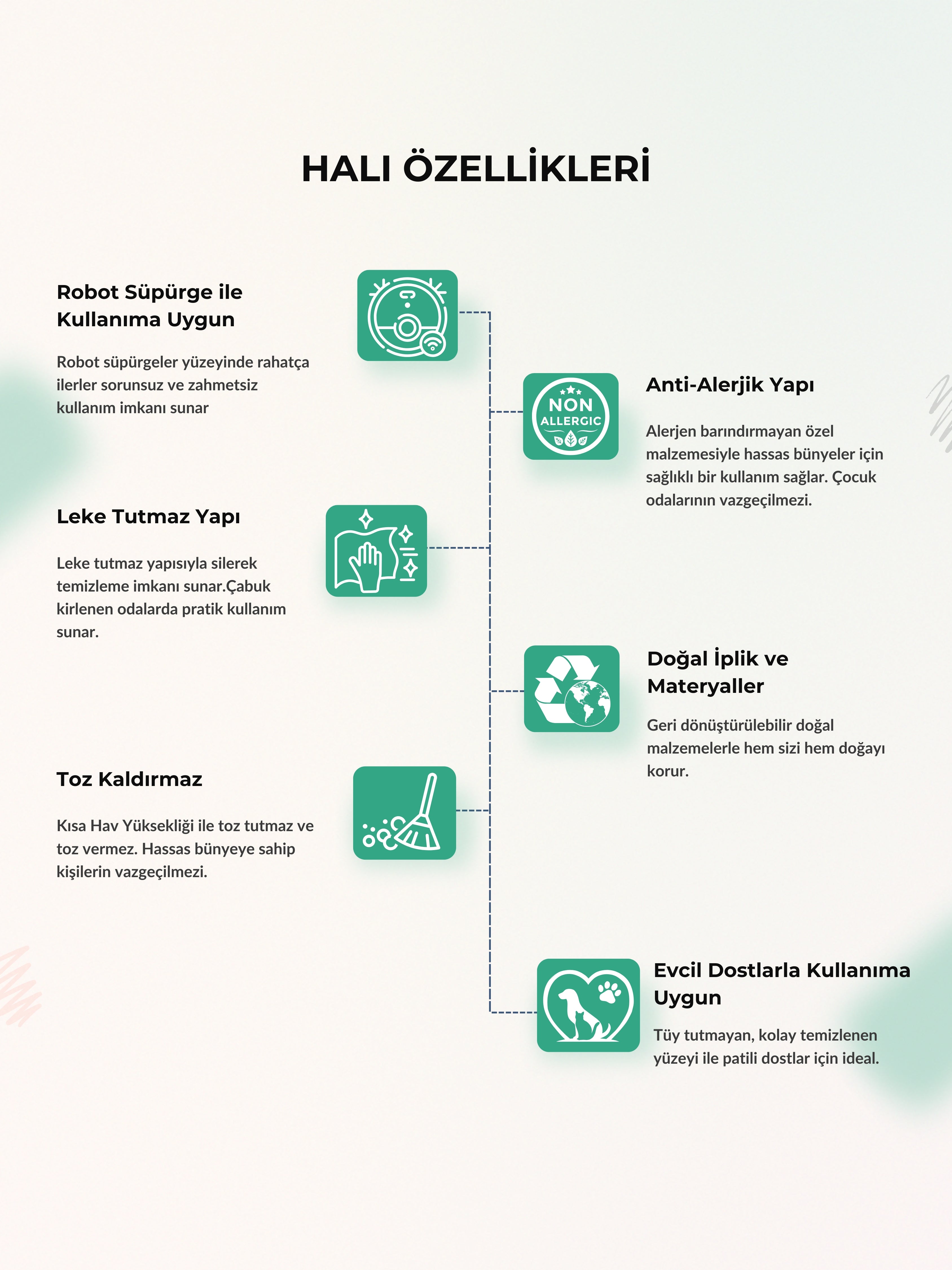 SİSAL-C01619 KREM Jüt Hasır Dokulu Doğal Salon Mutfak Koridor Balkon Halısı