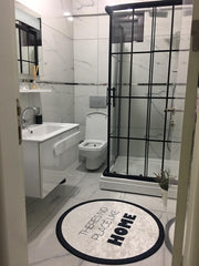 HOME BEYAZ - Kaymaz Deri Taban Makinede Yıkanabilir Salon Oturma Odası Mutfak Halısı