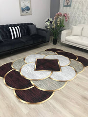 SERVE - Kaymaz Deri Taban Makinede Yıkanabilir Salon Oturma Odası Mutfak Halısı